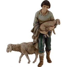 Pastore con agnello e pecora 11 cm Landi