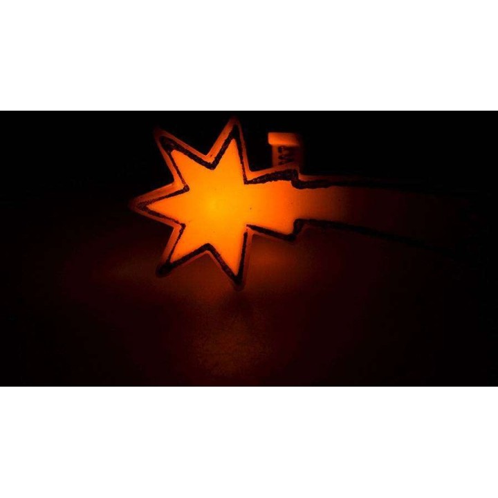 Stella cometa 6 cm con luce 3,5 Volt