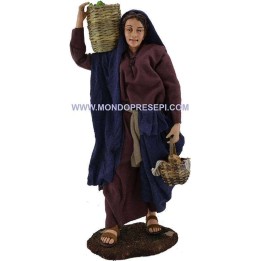 Donna con cesti 30 cm
