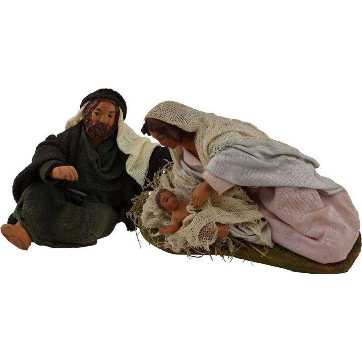 12 cm Lux terracotta Nativity