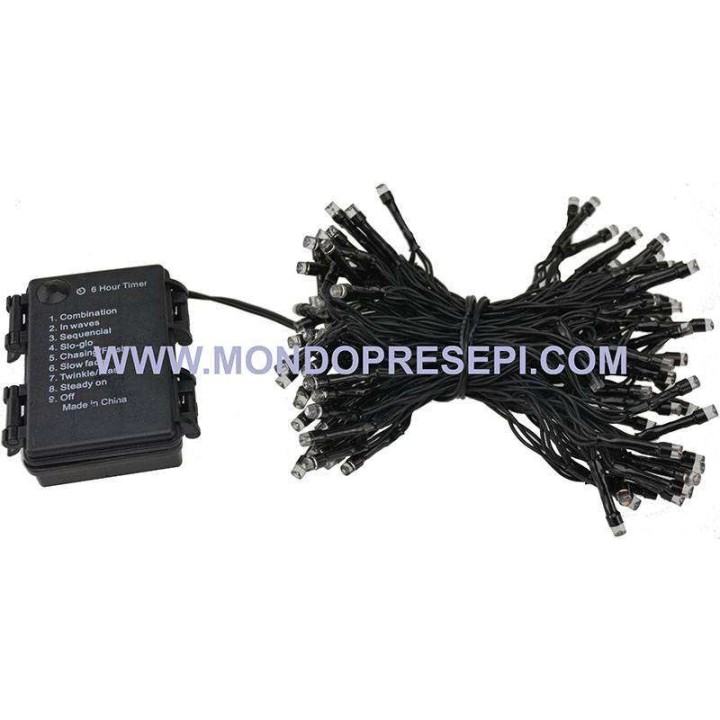 144 Led luce fredda con timer e 8 giochi di luce