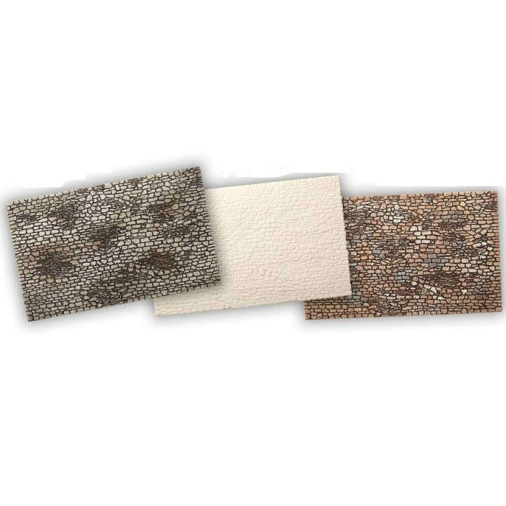 Parete con pietre di resina cm 26,5x16x0,6 nei colori: