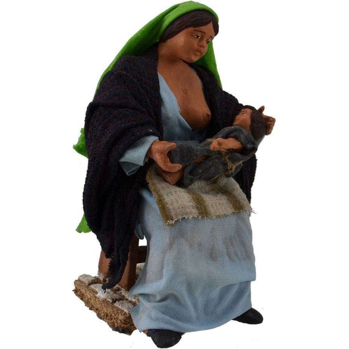 Donna che allatta il bambino 16 cm