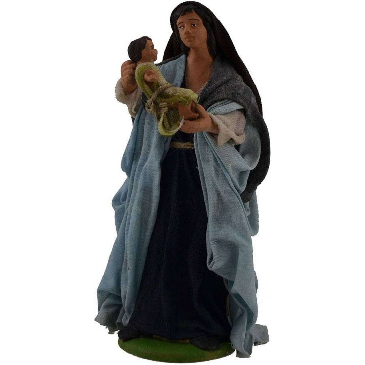 Donna con bambino 16 cm
