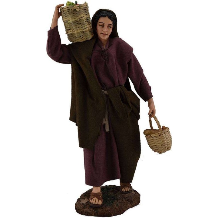 Woman with baskets 30 cm