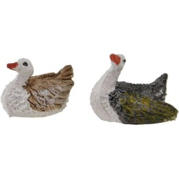 Set de 2 cisnes de 3,5 cm