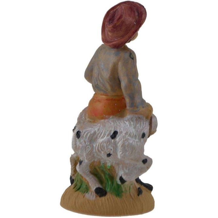 8 cm shepherd with dog in pvc lux