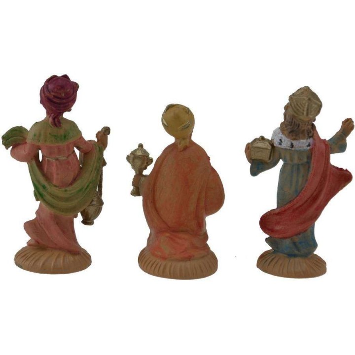 6 cm Set tres Reyes Magos en pvc lux