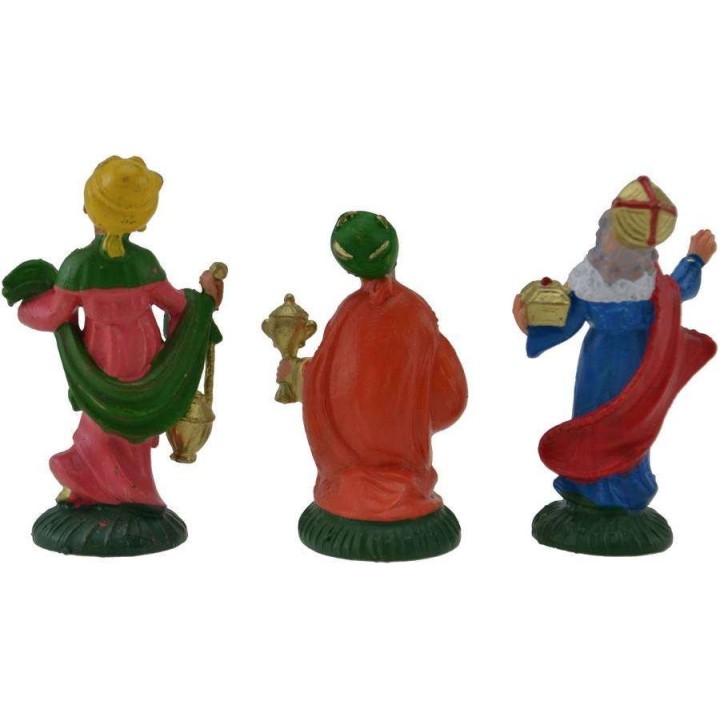Conjunto de 6 cm de los Tres Reyes Magos en PVC