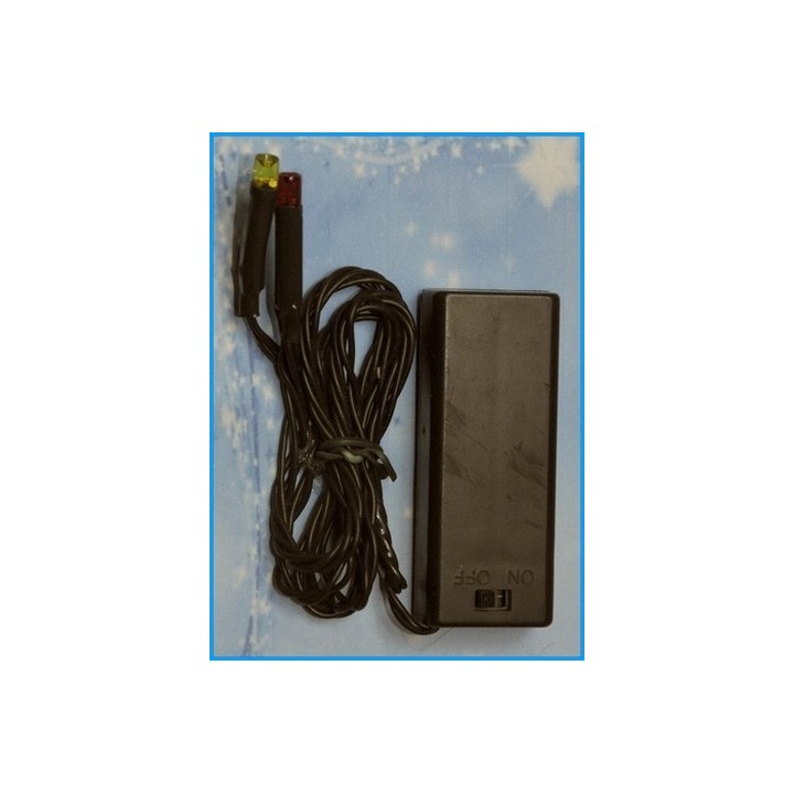 Fuoco a 2 Led rosso-giallo con portapile - Cod. 