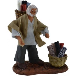 Venditore di stoffe 10 cm -Statue in terracotta presepe