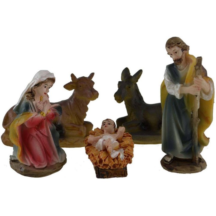 Set 10 figure 8 cm Natività, Re magi, Pastore e Pecora