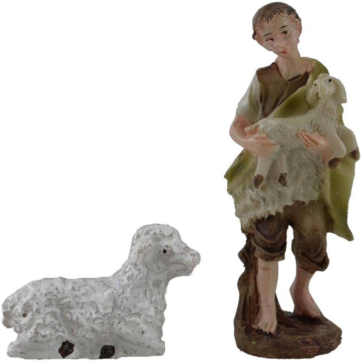 Set 10 figure 8 cm Natività, Re magi, Pastore e Pecora
