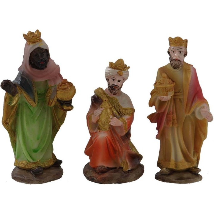 Set 10 figure 8 cm Natività, Re magi, Pastore e Pecora