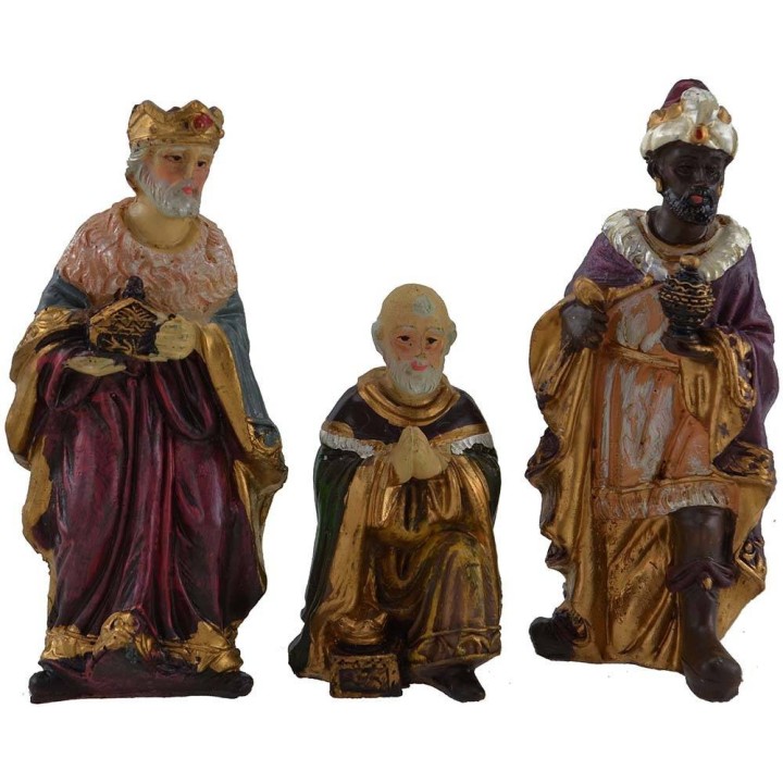 Set 11 figure 9 cm Natività presepe, Re Magi, angelo, pastore e