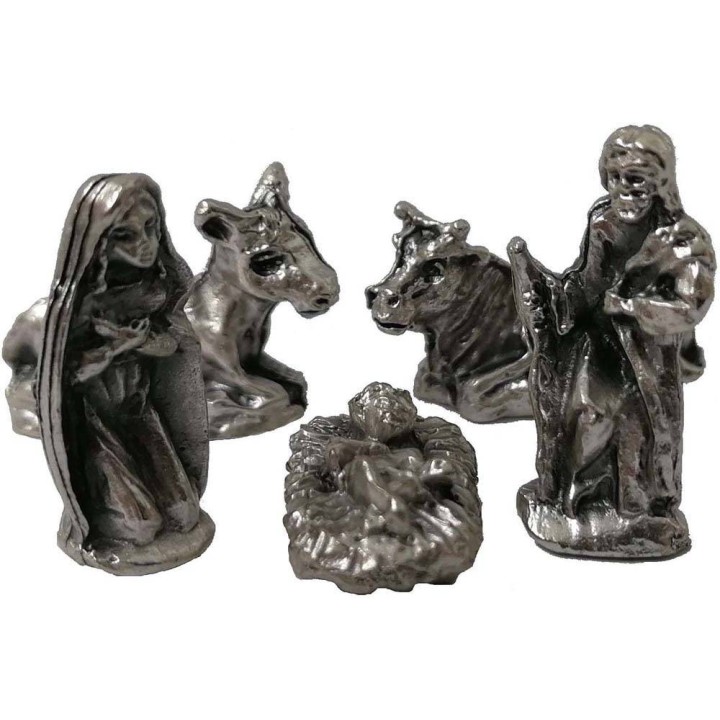 Natividad en metal 1,6 cm 5 figuras