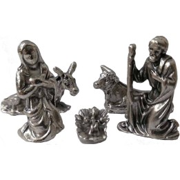 Natività in metallo 2,7 cm 5 soggetti