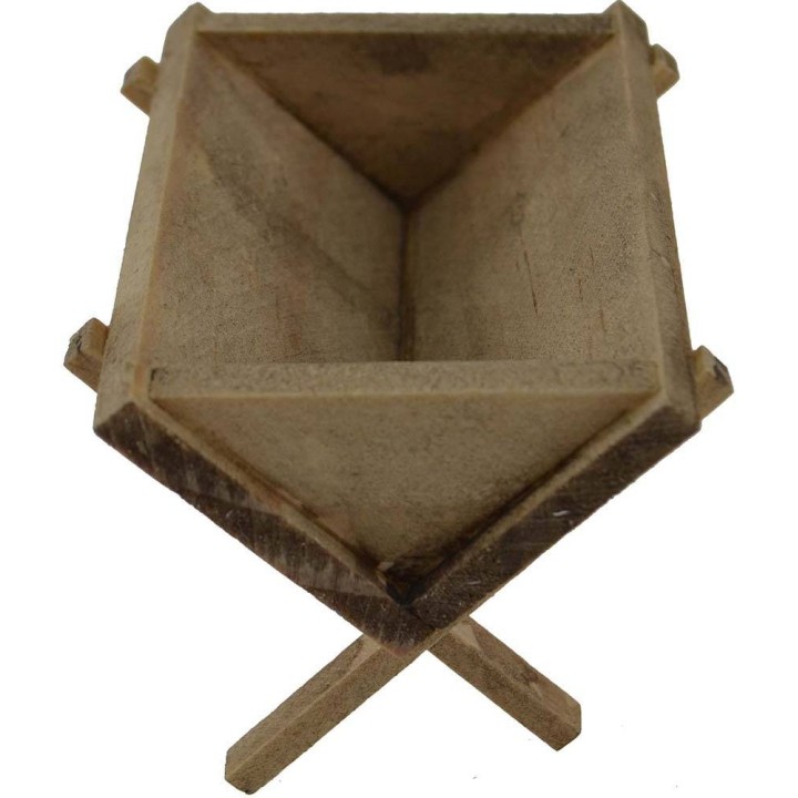 Pesebre de madera de 6,5x5x4 cm