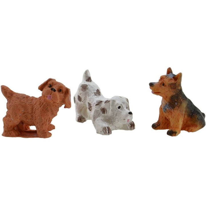 Set of 3 resin dogs