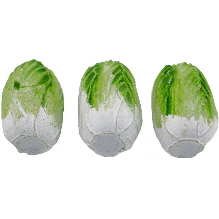 Coloca 3 achicorias de 2,6 cm