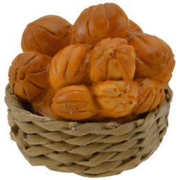 Cesta de mimbre ø 3 cm con melones