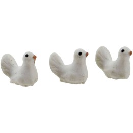 Coloca 3 palomas de 1,2 cm