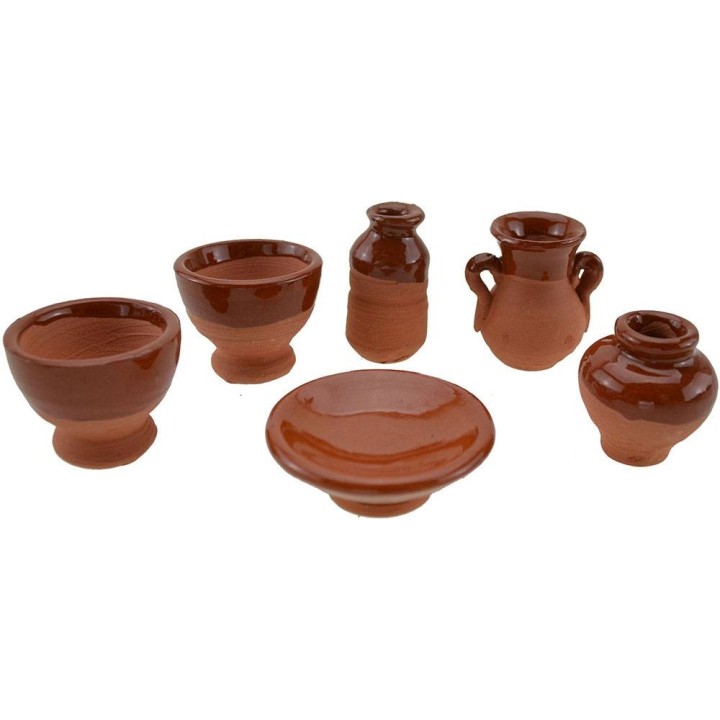 Set 6 anfore in terracotta 2-2,5-3 cm