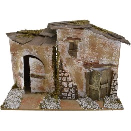 Casa rustica per presepe cm 20x14x13 h.