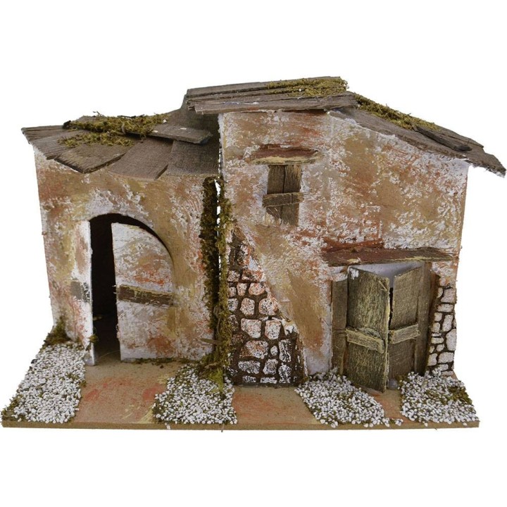 Casa rustica per presepe cm 20x14x13 h.
