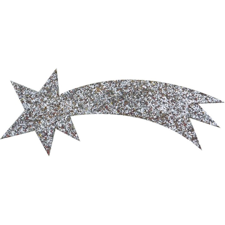 Estrella cometa plata 11 cm