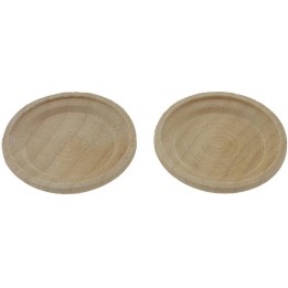 Set 2 piatti in legno ø 3 cm
