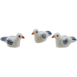 Set 3 colombe in resina 1,8 cm