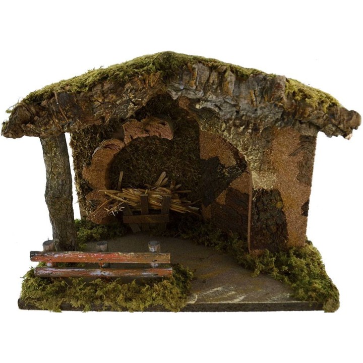 Cabaña para belén de 33x18x24 cm