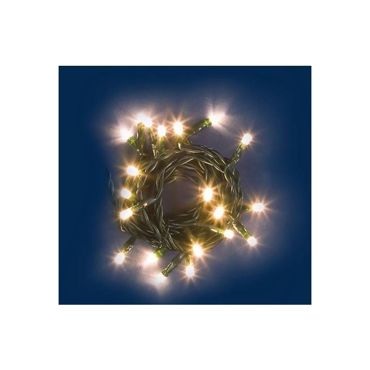 40 luces LED de color blanco cálido para belén 220V.