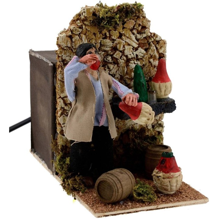 Man drinking 8 cm on the move cm 15x8x12 h.