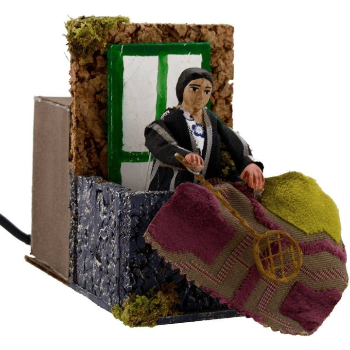 Woman 10 cm beating clothes on the move cm 8x14x12 h.