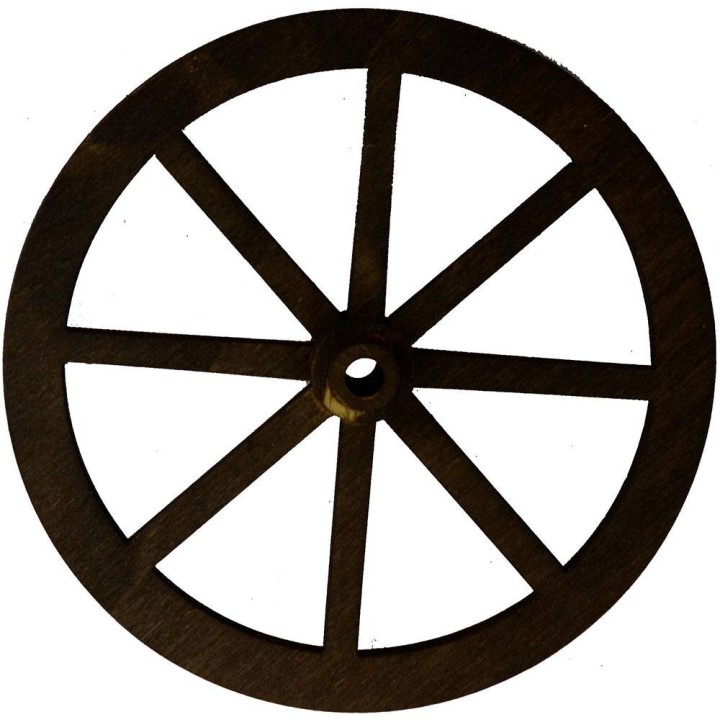 Rueda de madera disponible en las medidas: