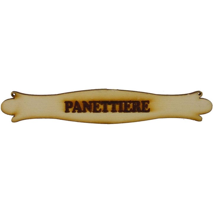 Nativity scene sign in wood 10.5x1.7 cm available with writing: