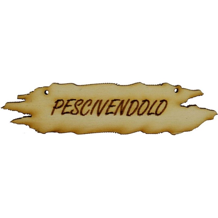 Letrero de madera para belén de 8,5x1,8 cm disponible en la