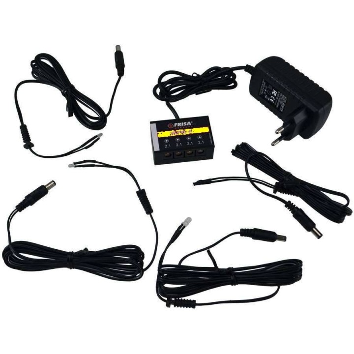 Kit de 4 luces LED parpadeantes amarillas con fuente de