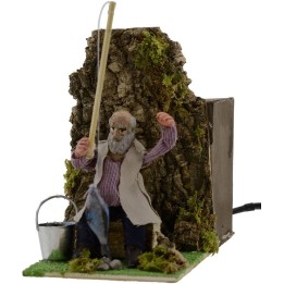 Fisherman 10 cm in movement for nativity scene
