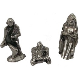 Natività 1,5 cm in metallo 3 soggetti