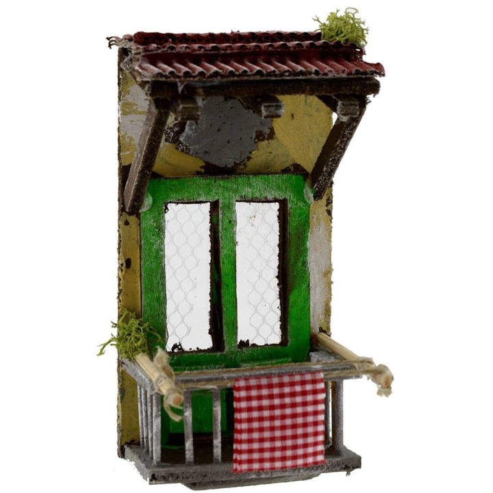 Puerta ventana con balcón de 6,5x6x12,4 cm h.