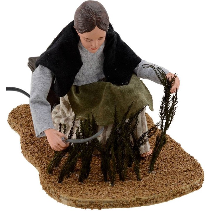 Contadina con falcetto serie 30 cm in movimento