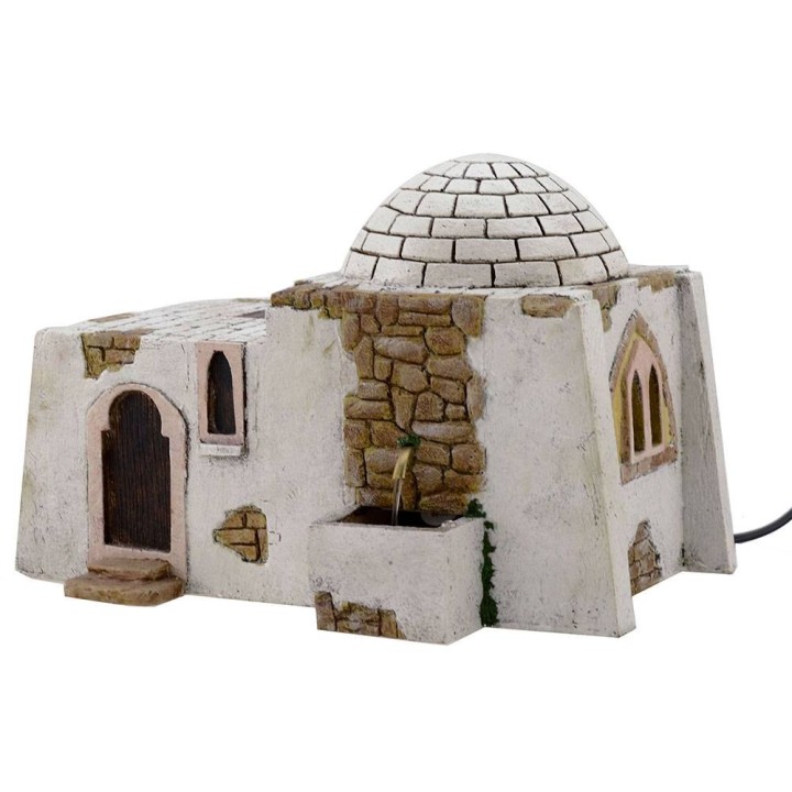 Arab house with working fountain 25x18x16.5 cm h.