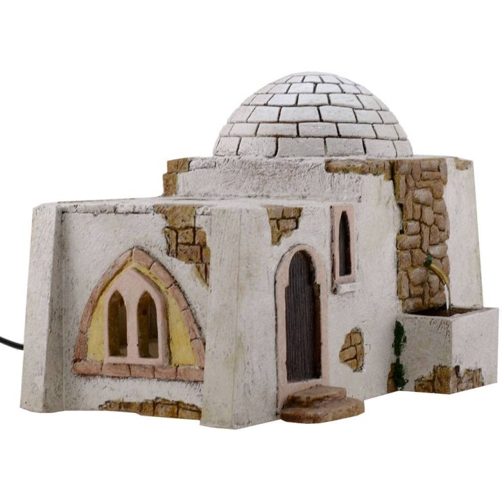 Arab house with working fountain 25x18x16.5 cm h.