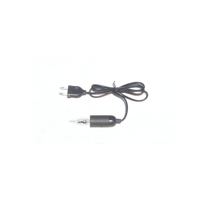 Cavo con portalampade e14 con cavo spina + lampada fuoco cm 6,5