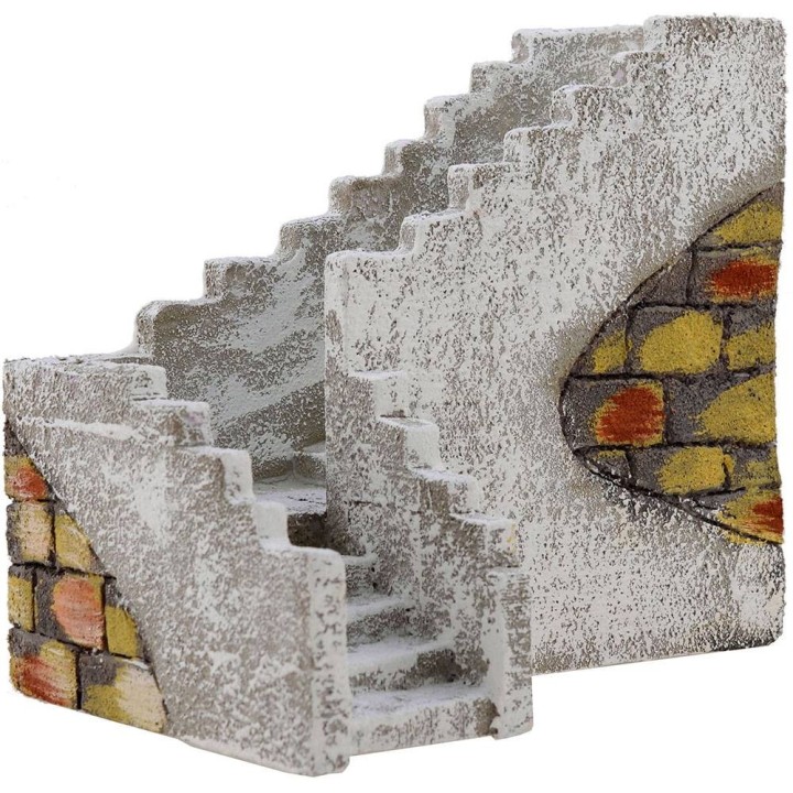 Escalera en ángulo recto para pesebre de 23x17x14 cm h.