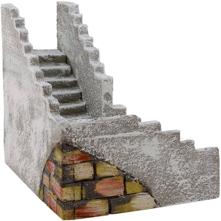 Escalera en ángulo recto para pesebre de 23x17x14 cm h.