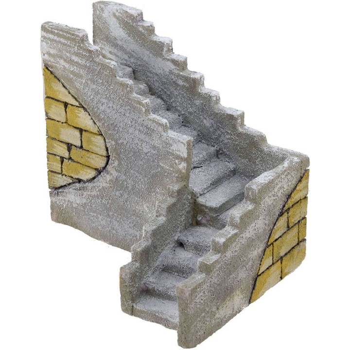 Escalera de esquina izquierda para pesebre de 23x17x14 cm h.
